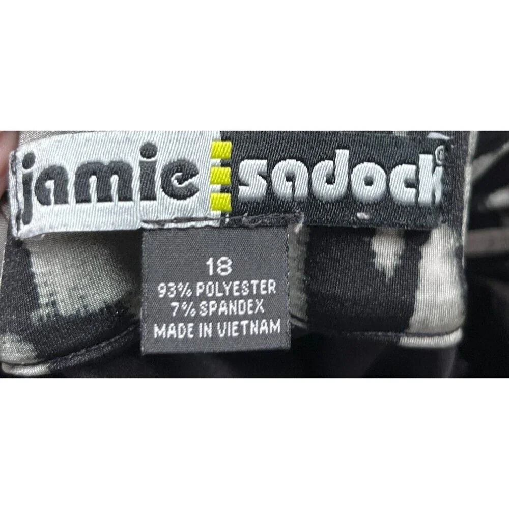 Jamie Sadock Skirt Women's Size 18 Black Gray Animal Print